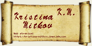 Kristina Mitkov vizit kartica